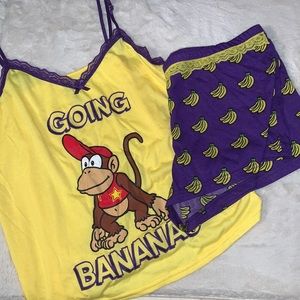 XL Juniors Super Mario going bananas money pajama set